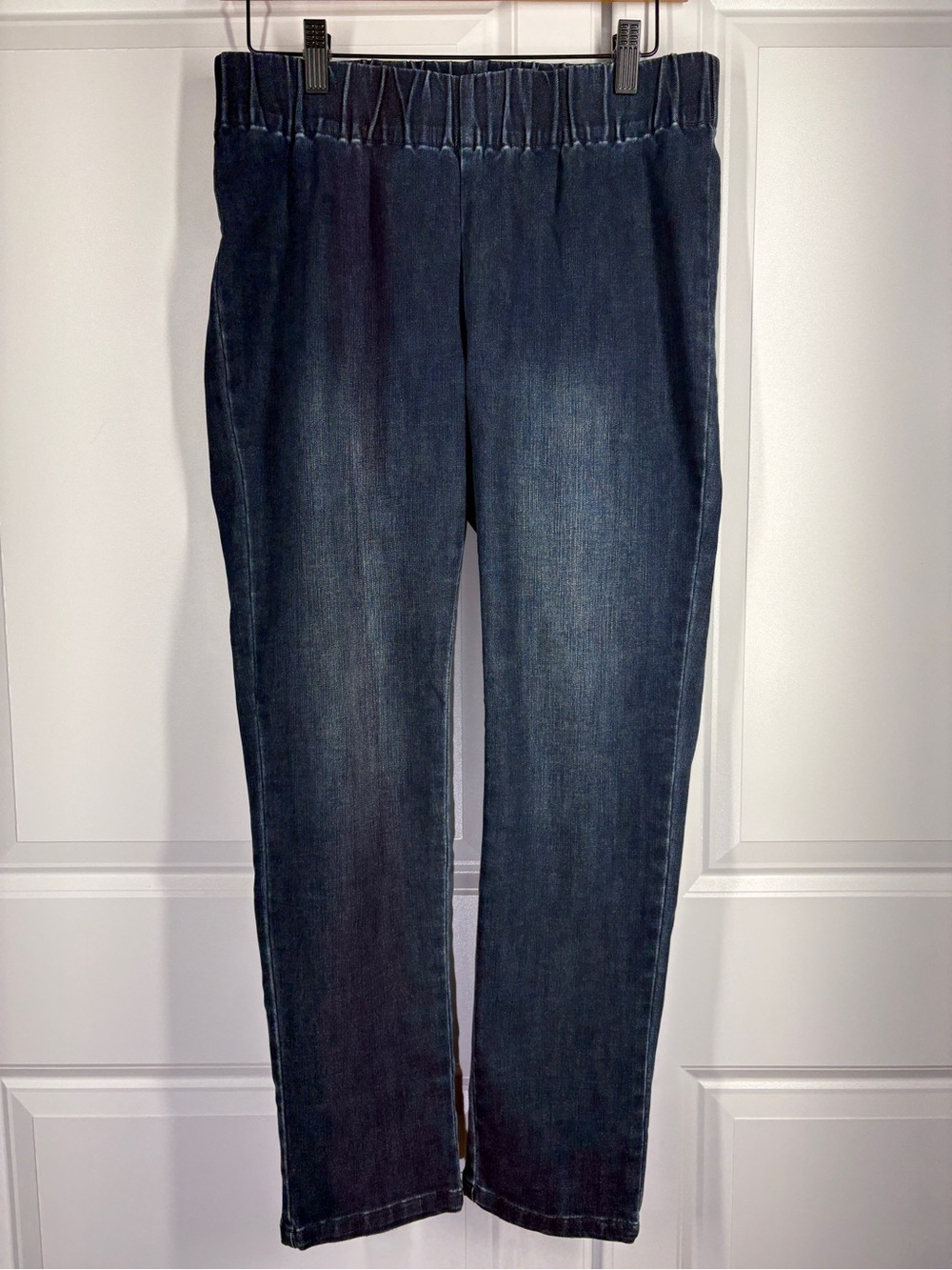 Soft Surroundings Pull On Denim Leggings Dark Wash Jeggings Size S/M